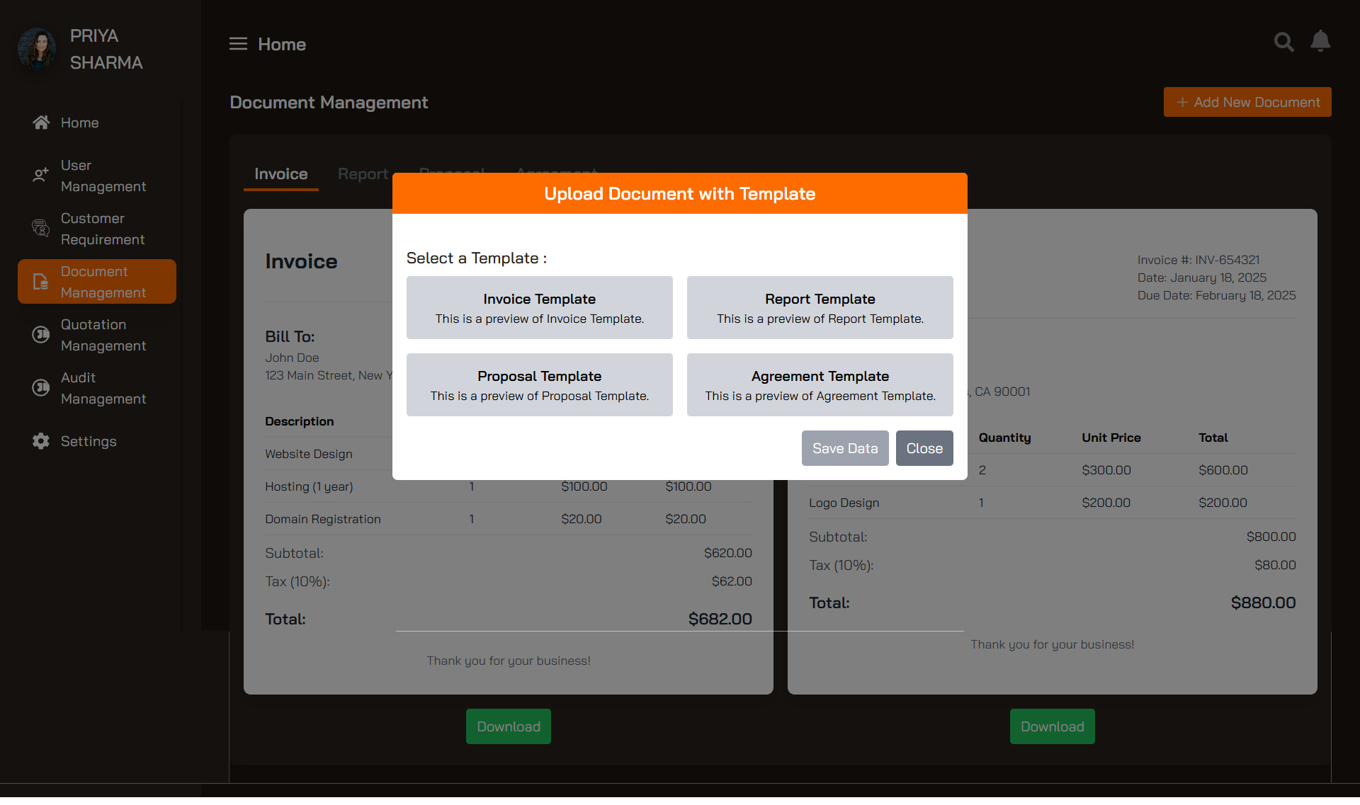 Dashboard View 11