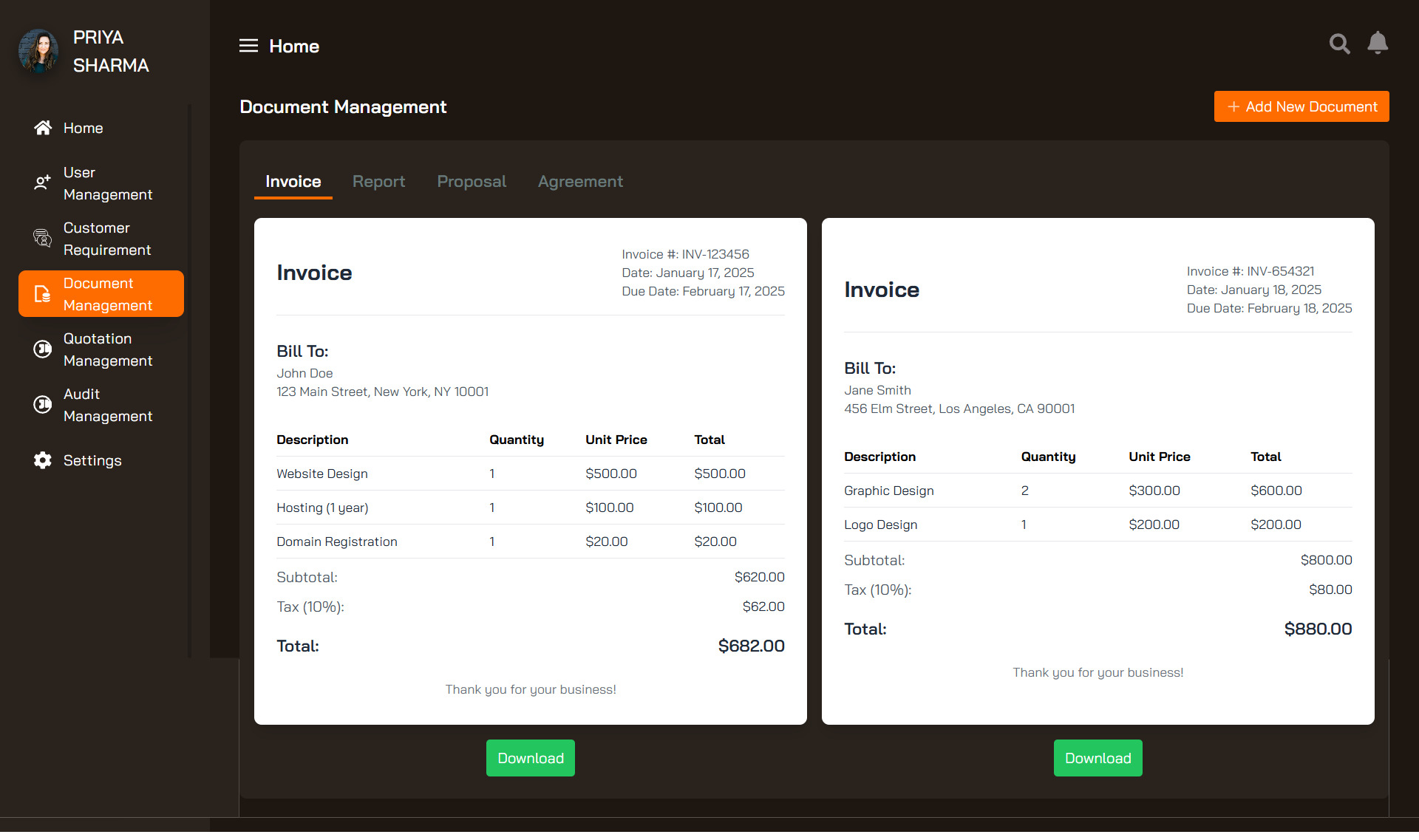 Dashboard View 13