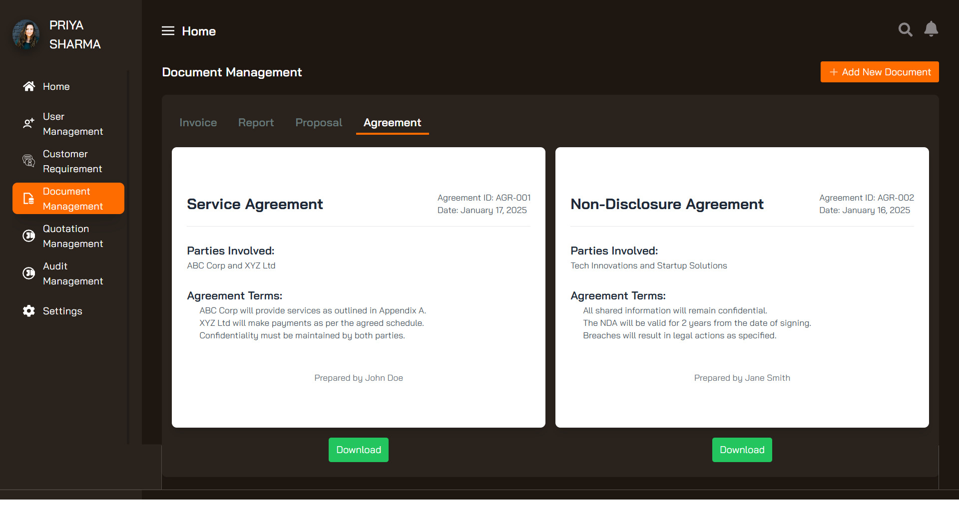 Dashboard View 16