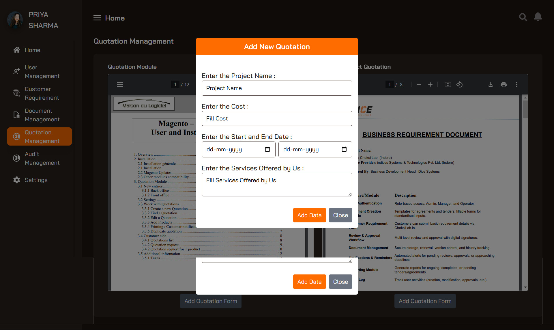 Dashboard View 18