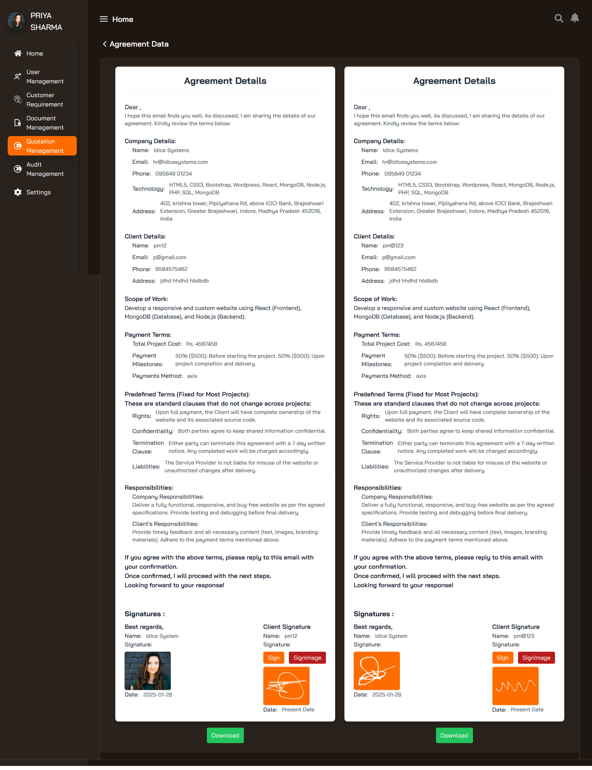 Dashboard View 21