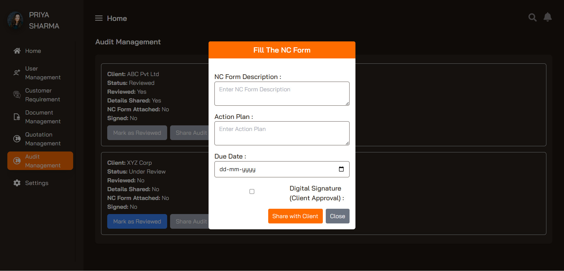 Dashboard View 23