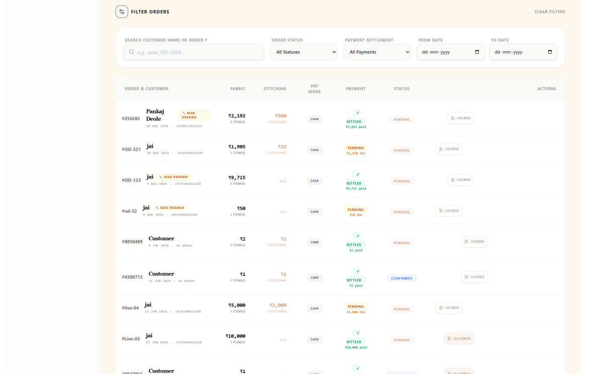 Tailoring Screen 2